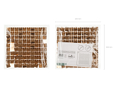 Sequin backdrop panel, square-shape, copper, 30x30 cm