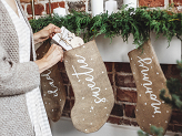 Decorative stocking Sweetie, white, 23x39.5cm