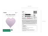 Foil Balloon Heart, 45cm, purple