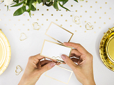 Place card holders Hearts, gold, 2.5 cm (1 pkt / 10 pc.)