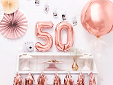 Foil Balloon Number ''0'', 35cm, rose gold