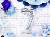 Foil Balloon Number ''7'', 86cm, silver