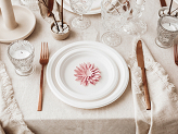 Paper decorations Flowers, powder pink (1 pkt / 3 pc.)