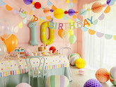 Foil balloon Striped Ball, 75 cm, mix