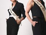 Happy 60 Sash, cream, 76 cm