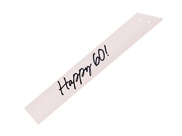 Happy 60 Sash, cream, 76 cm