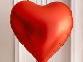 XXL foil balloon Heart, 136x129 cm, red