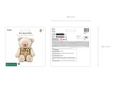 Foil Balloon Bear, 75x84 cm, cream