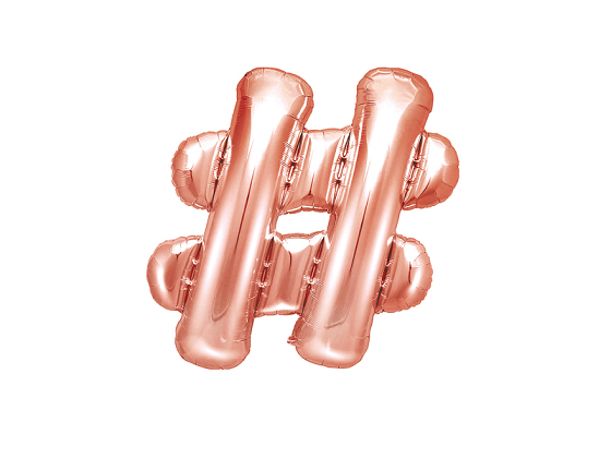 Foil Balloon #, 35cm, rose gold