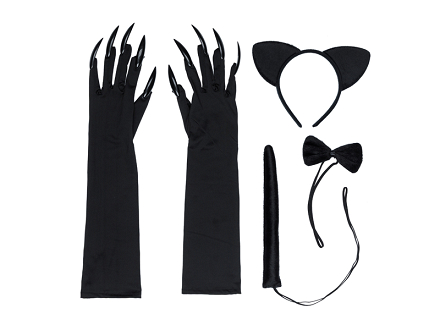 Cat Costume, black, one size for adults