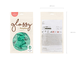Glossy Balloons 12cm, bottle green (1 pkt / 50 pc.)