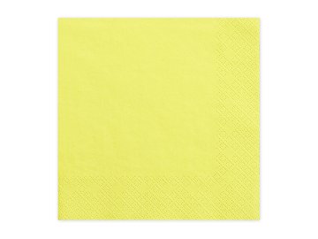 Napkins, 3 layers, yellow, 33x33cm (1 pkt / 20 pc.)
