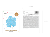 Balloons 30cm, Dots, Pastel Baby Blue (1 pkt / 6 pc.)
