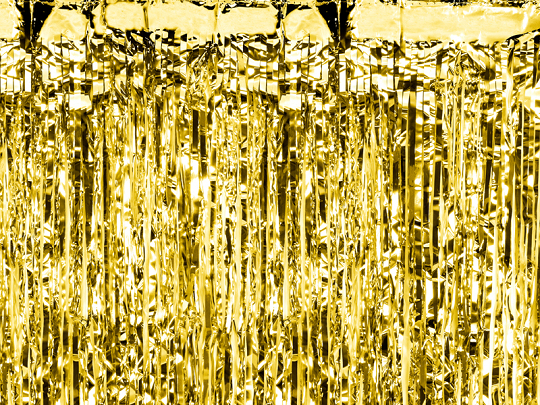 Party curtain, gold, 100x200cm