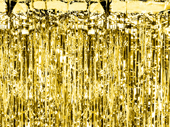 Party curtain, gold, 100x200cm