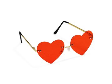 Heart-shaped Glasses, red