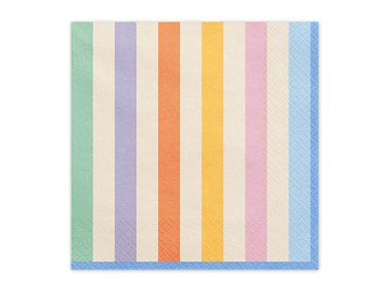 Napkins Stripes, 33x33 cm, mix (1 pkt / 20 pc.)