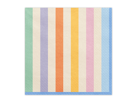 Napkins Stripes, 33x33 cm, mix