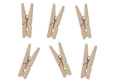 Wooden Pegs, natural wood (1 pkt / 10 pc.)
