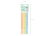 Paper straws Summer time, 19.5cm (1 pkt / 10 pc.)