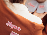 Iron on patches Supermom, mix, 14x3.5-19.5x5 cm (1 pkt / 2 pc.)