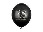 Balloons 30cm, 18 & Brilliant, Pastel Black (1 pkt / 6 pc.)