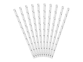 Paper Straws, silver, 19.5cm (1 pkt / 10 pc.)