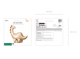 Standing foil balloon Brontosaurus, 91x85cm, mix