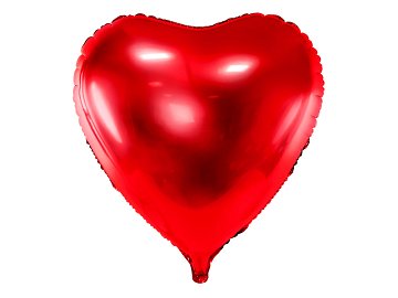 Foil balloon Heart, 68x72cm, red