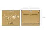 Banner Happy Birthday, gold, 16.5x62cm