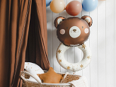 Foil balloon Teddy rattle, 61x88 cm, mix