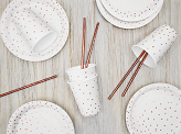 Cups Polka Dots, white, 260ml (1 pkt / 6 pc.)