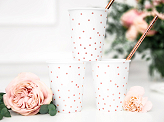 Cups Polka Dots, white, 260ml (1 pkt / 6 pc.)