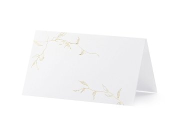 Place cards - Branches, gold, 9.5x5.5cm (1 pkt / 10 pc.)