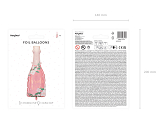 Foil balloon Bottle Bride to be, 49.5x108.5 cm, mix