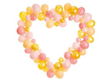 Balloon garland with frame, pink, 160 cm