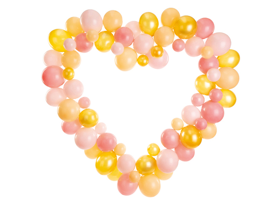 Balloon garland with frame, pink, 160 cm