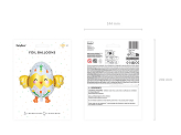 Foil balloon Chick, 78.5x64.5cm, mix
