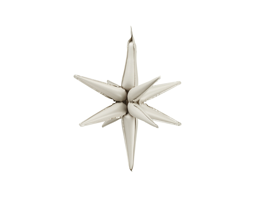 3D foil balloon Star, 50cm, beige