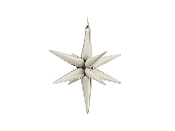 3D foil balloon Star, 50cm, beige