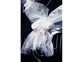 Organza garlands, white, 1.8m (1 pkt / 2 pc.)