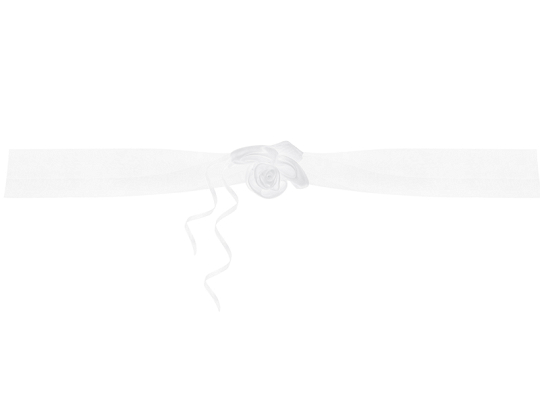 Organza garlands, white, 1.8m (1 pkt / 2 pc.)