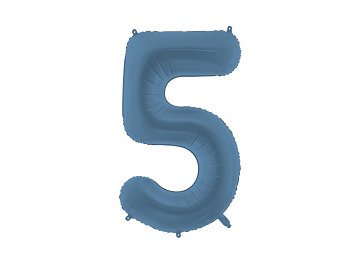 Foil Balloon Number ''5'', 86cm, navy blue