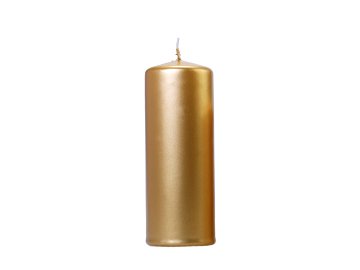 Pillar Candle, metallic, gold, 15 x 6cm (1 pkt / 6 pc.)