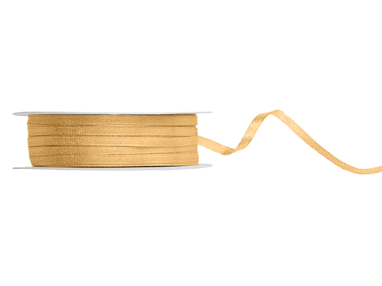 Satin ribbon, light honey, 3mm/50m