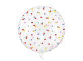 Bubble balloon Dots, 60 cm, transparent