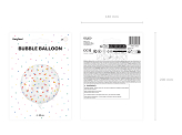 Bubble balloon Dots, 60 cm, transparent