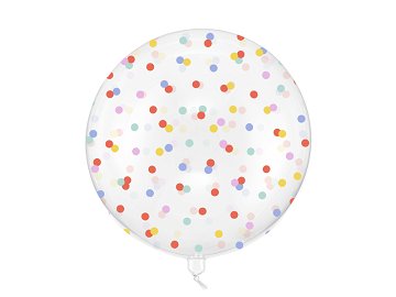 Bubble balloon Dots, 60 cm, transparent