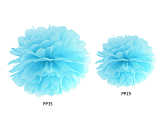 Tissue paper Pompom, sky-blue, 25cm