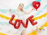Foil Balloon Love, 140x35cm, red